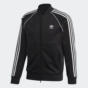 NWT Adidas Originals Men’s Black Superstar SST Jacket-Medium-CW1256